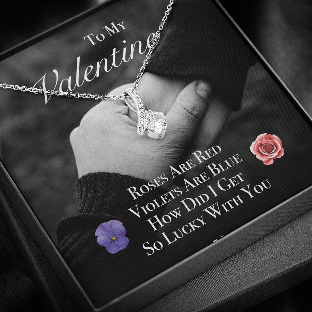 Personalized Necklace To My Wife Girlfriend On Valentine's Day Birthday Wedding Engagement Anniversary Gift With The Message Card
