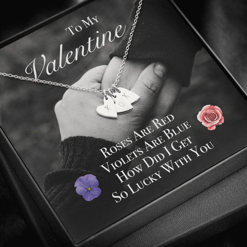 To My Wife Girlfriend Valentine's Day Pendent Gift With The Message Card From Husband Boyfriend On Birthday Wedding Anniversary