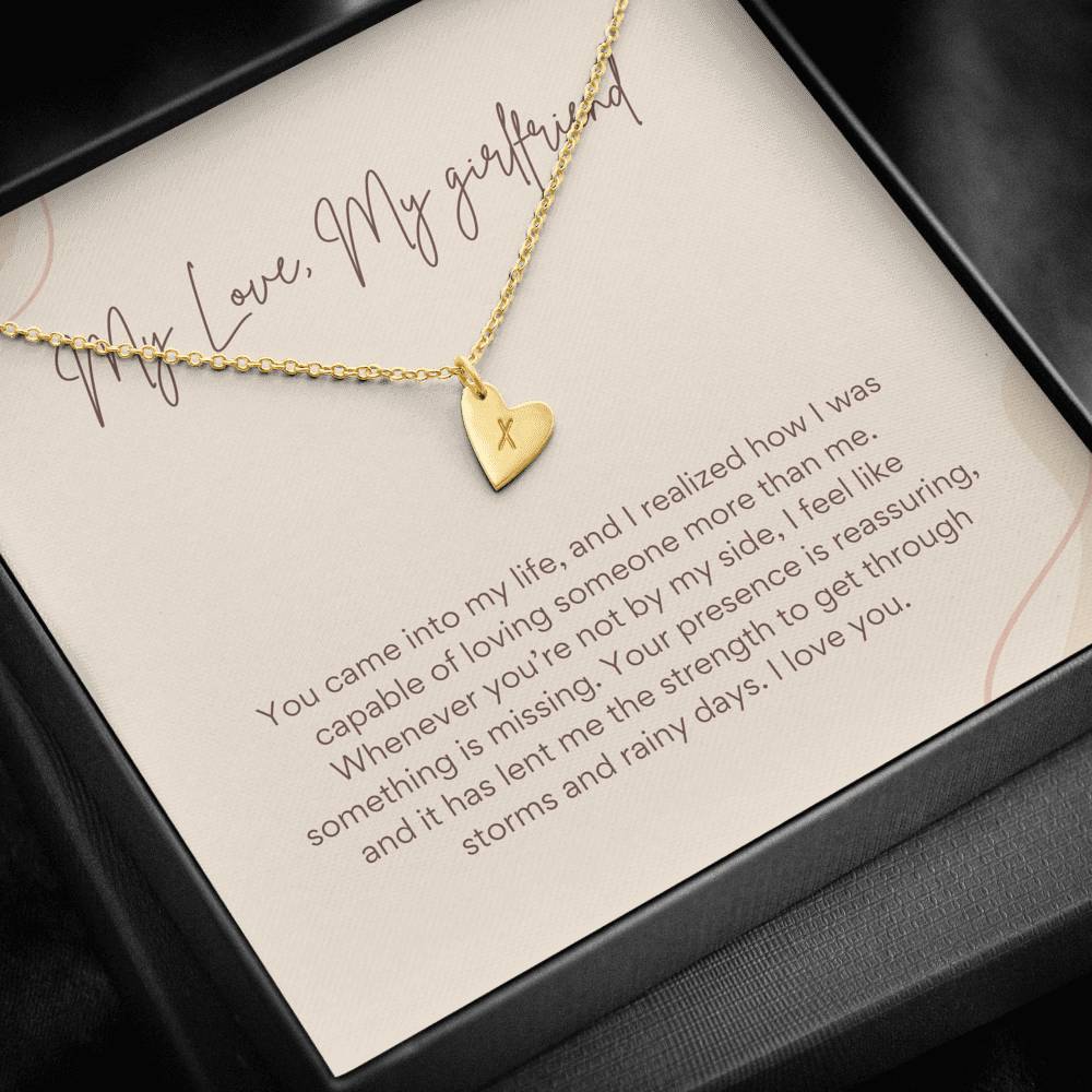 Best Gift for Girlfriend, Anniversary Gift Necklace, Birthday Gift for Girlfriend, Personalized Message Card