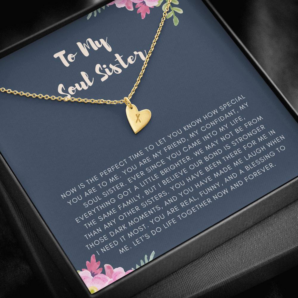 To My Soul Sister Best Friend Cousin Card From Friend Sister Brother Necklace Gift For Birthday Graduation Wedding Gift With The Message Card