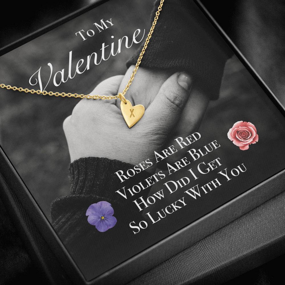 To My Wife Girlfriend Valentine's Day Pendent Gift With The Message Card From Husband Boyfriend On Birthday Wedding Anniversary