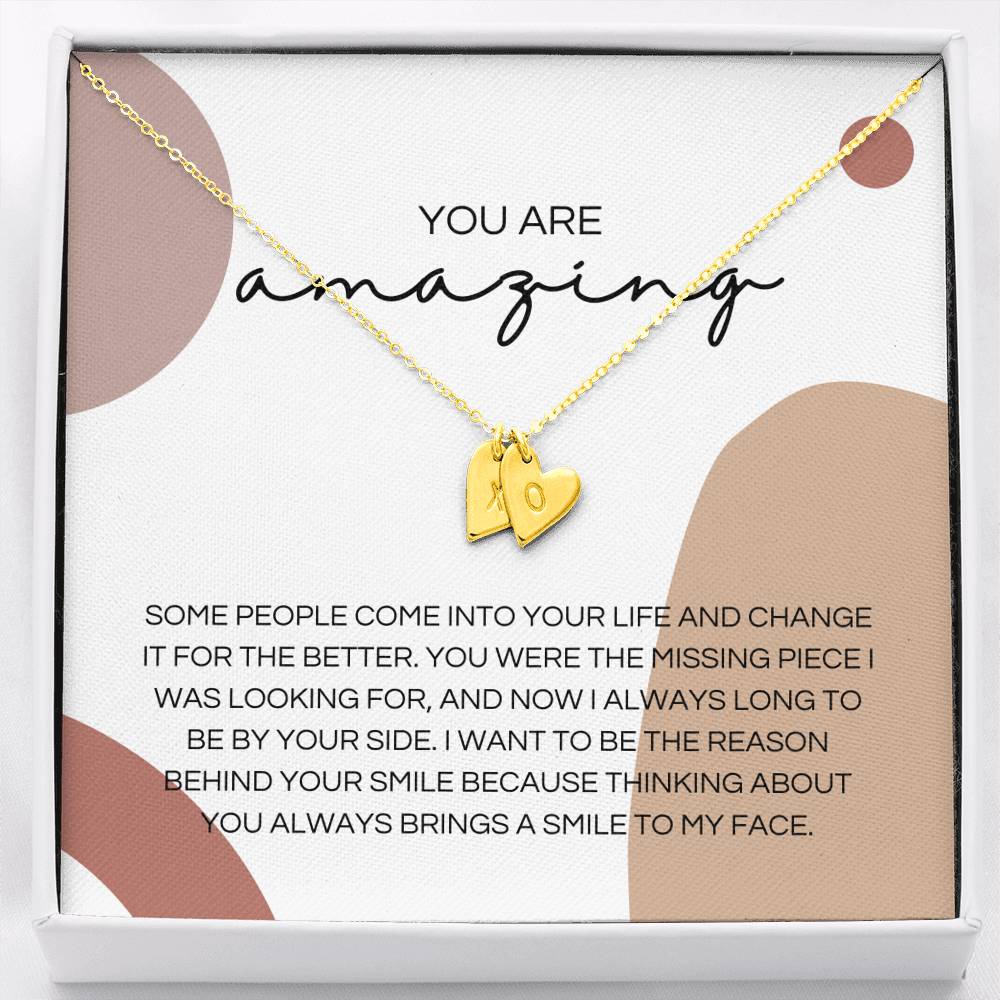 Girlfriend Gift Necklace, Dainty Heart Necklace for Girlfriend