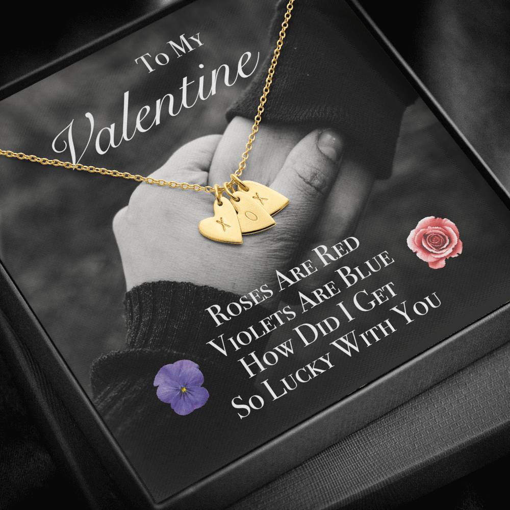 To My Wife Girlfriend Valentine's Day Pendent Gift With The Message Card From Husband Boyfriend On Birthday Wedding Anniversary