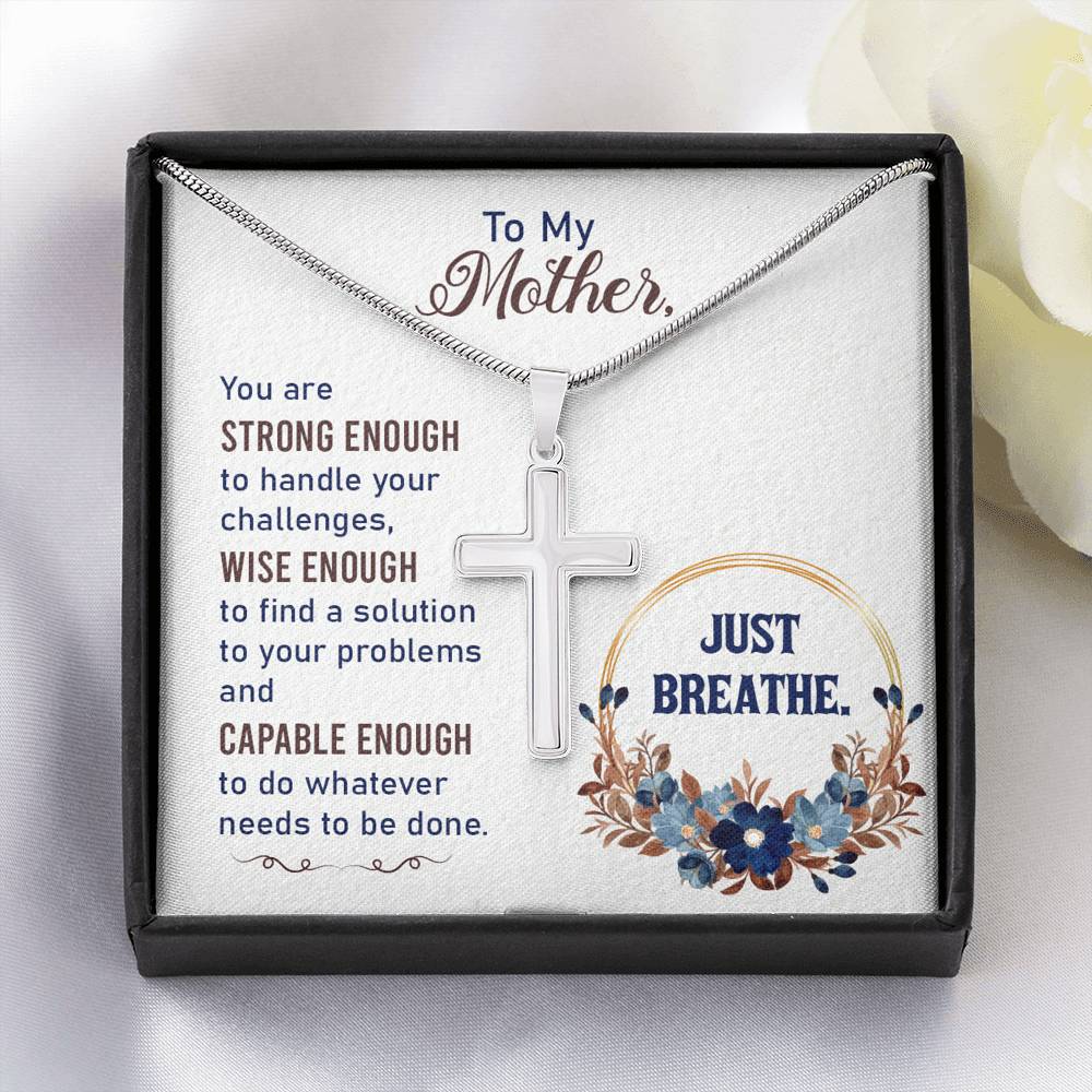 To My Mother, Cross Necklace, Faith Necklace