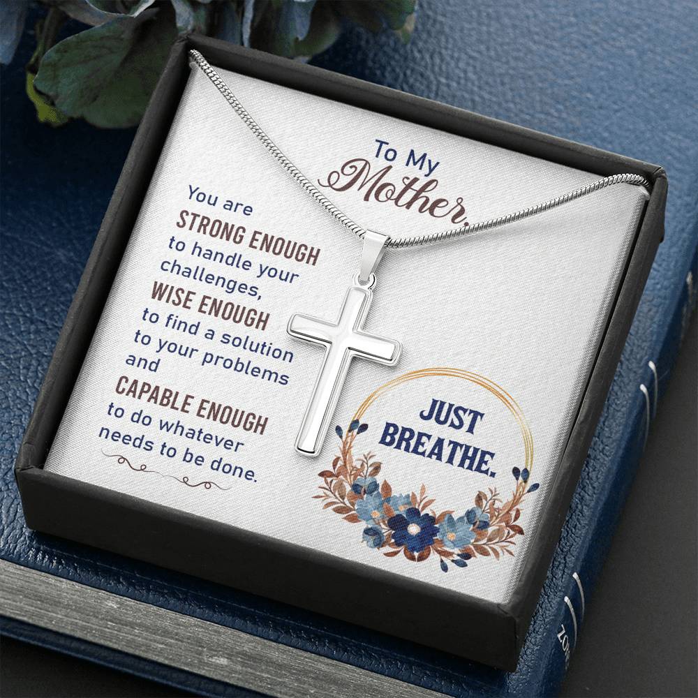 To My Mother, Cross Necklace, Faith Necklace