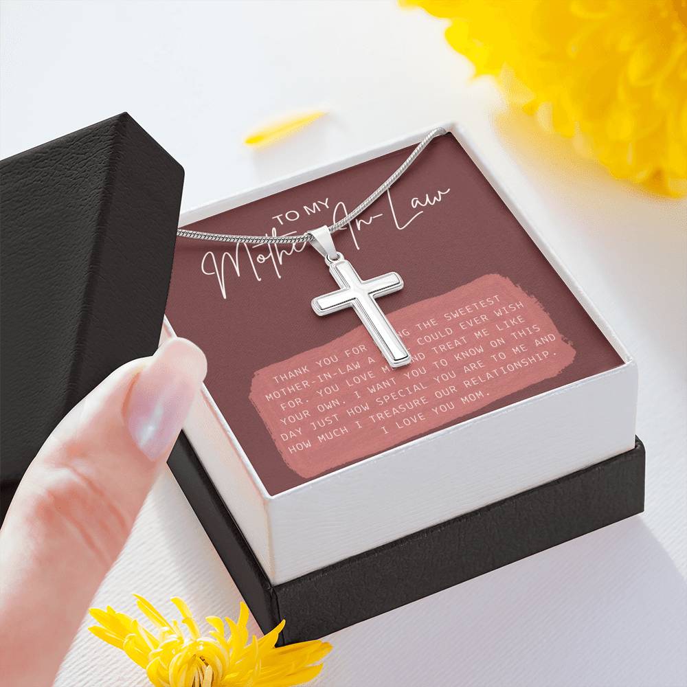 Mother's Day Necklace Gift For Groom's Mom Bride's mom Pendent Gift With The Message Card To My Mother In Law On Birthday