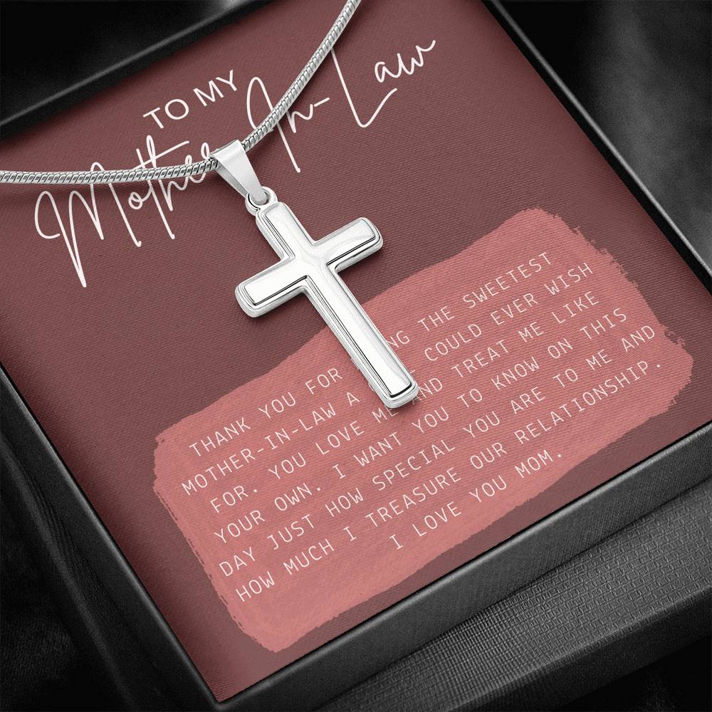 Mother's Day Necklace Gift For Groom's Mom Bride's mom Pendent Gift With The Message Card To My Mother In Law On Birthday