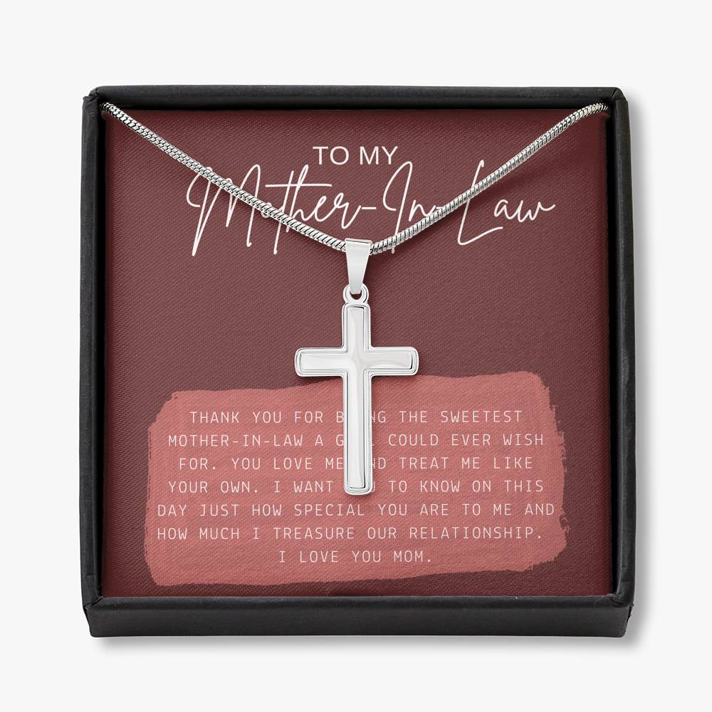 Mother's Day Necklace Gift For Groom's Mom Bride's mom Pendent Gift With The Message Card To My Mother In Law On Birthday