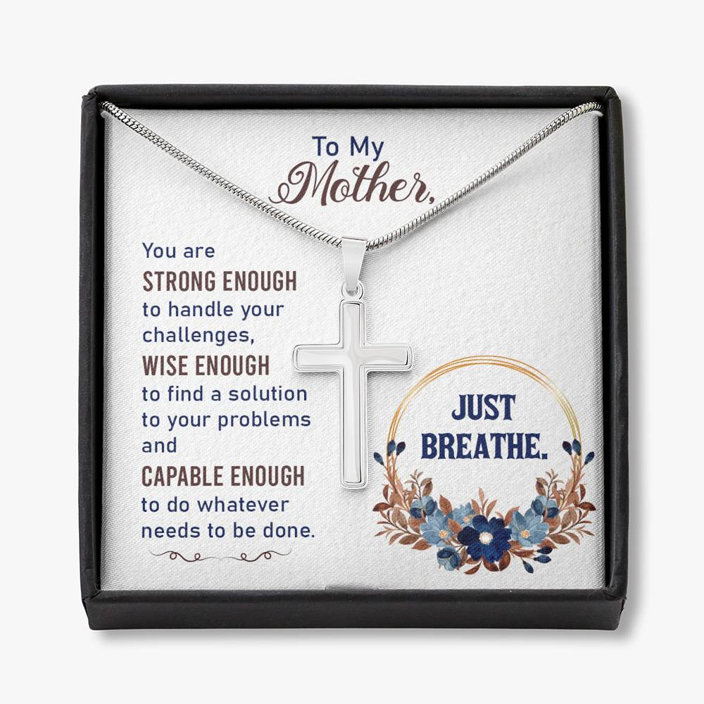 To My Mother, Cross Necklace, Faith Necklace