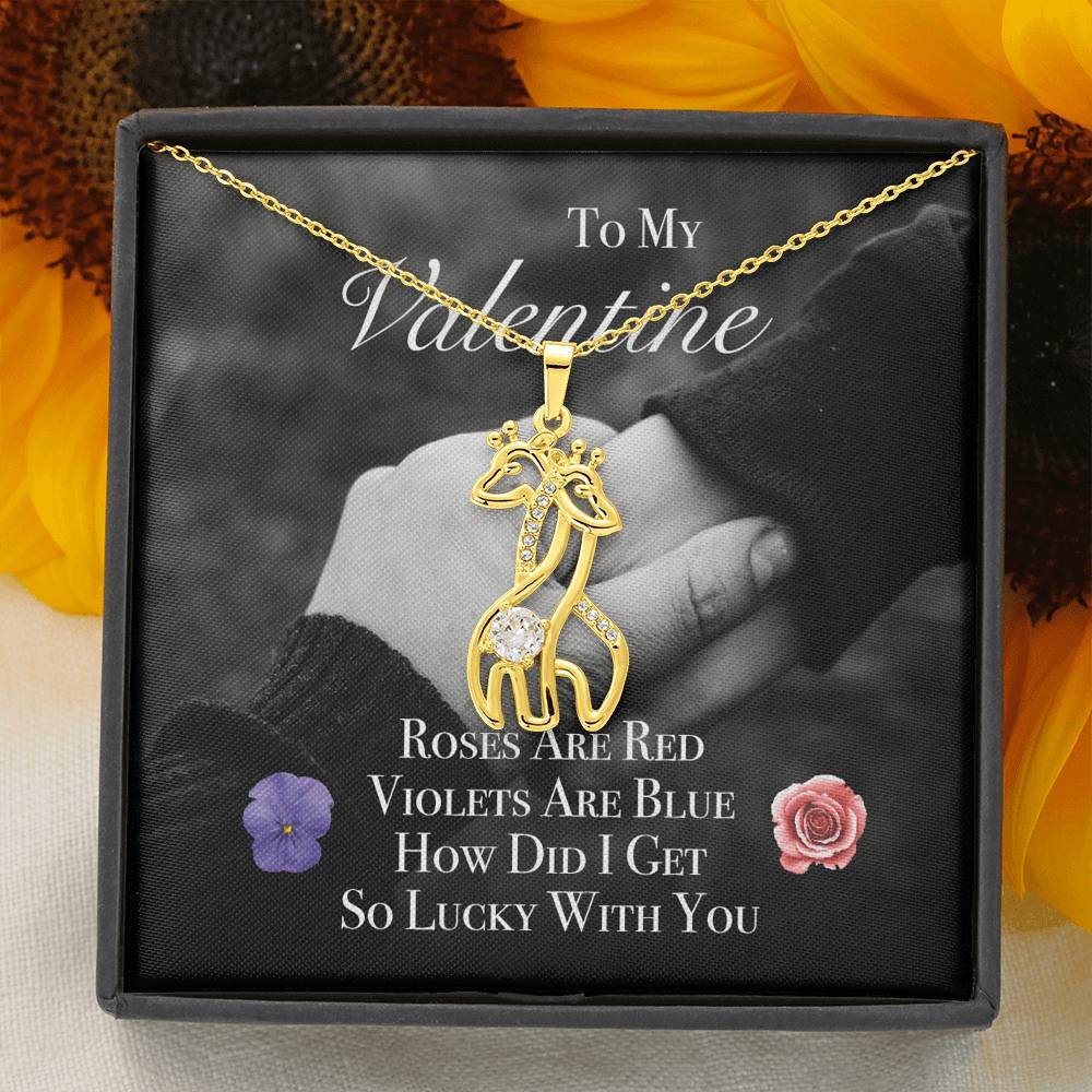 Necklace Gift To My Valentine On Valentine's Day Birthday Engagement Anniversary Gift With The Message Card From Husband Boyfriend