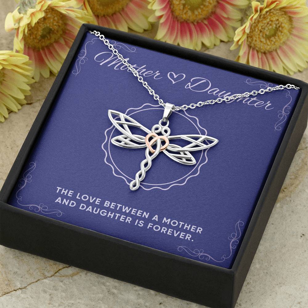 Mother And Daughter Necklace For Daughter Dragonfly Pendant For Her Birthday Graduation Valentines Gift From Mom Women’s Fashion Jewelry