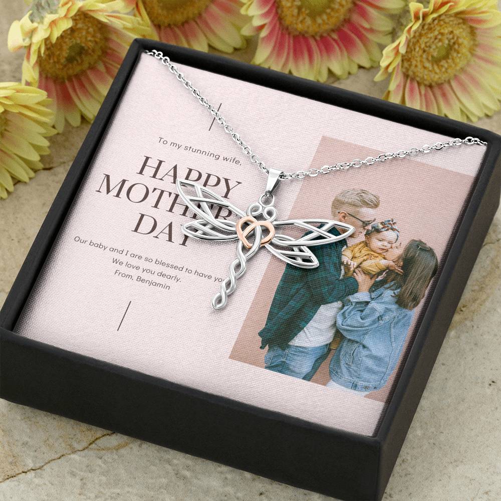 Mother's Day Necklace To My Wife From Husband Pendent Gift For Mother Step Mom Mother In Law Gift With The Message Card