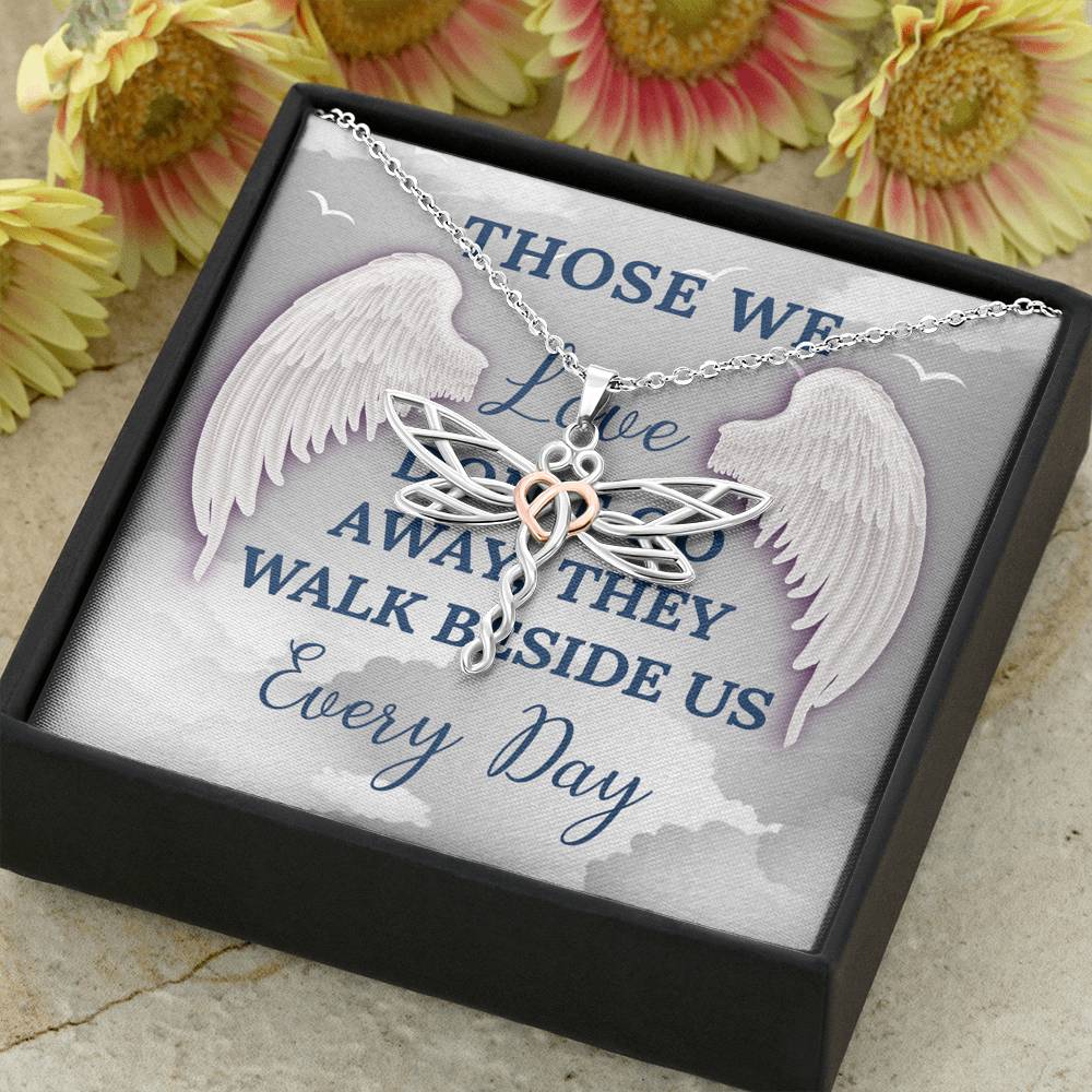 Personalized Memorial Necklace Birth Flower Necklace with Wing Memorial Jewelry Bereavement Gift Wing Memorial Loss of a Loved One Gift