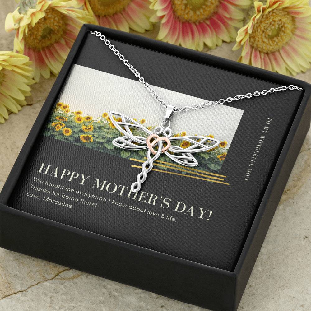 Mother's Day Gift To My Mother For Doing A Great Job Thank You Pendent For Mother In Law Step Mom Grandma Gift With The Message Card