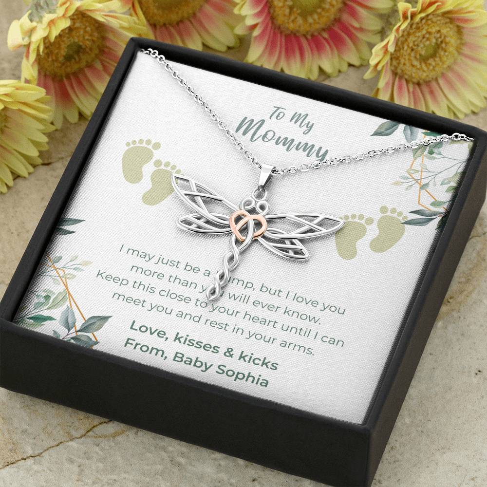 Personalized Mama and Baby Necklace, Mom and Baby Necklace, To My Mommy From Bump Necklace, New Mom Gift, Mother Necklace, Mother's Day Gifts, 1st Mom