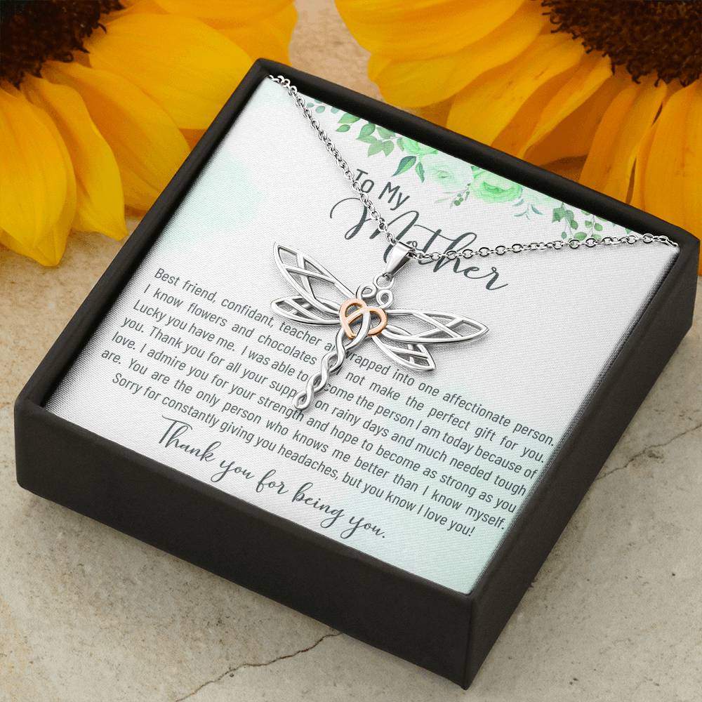 Necklace Gift To My Mom On Mother's Day Birthday Pendent Gift From Daughter Son With The Message Card