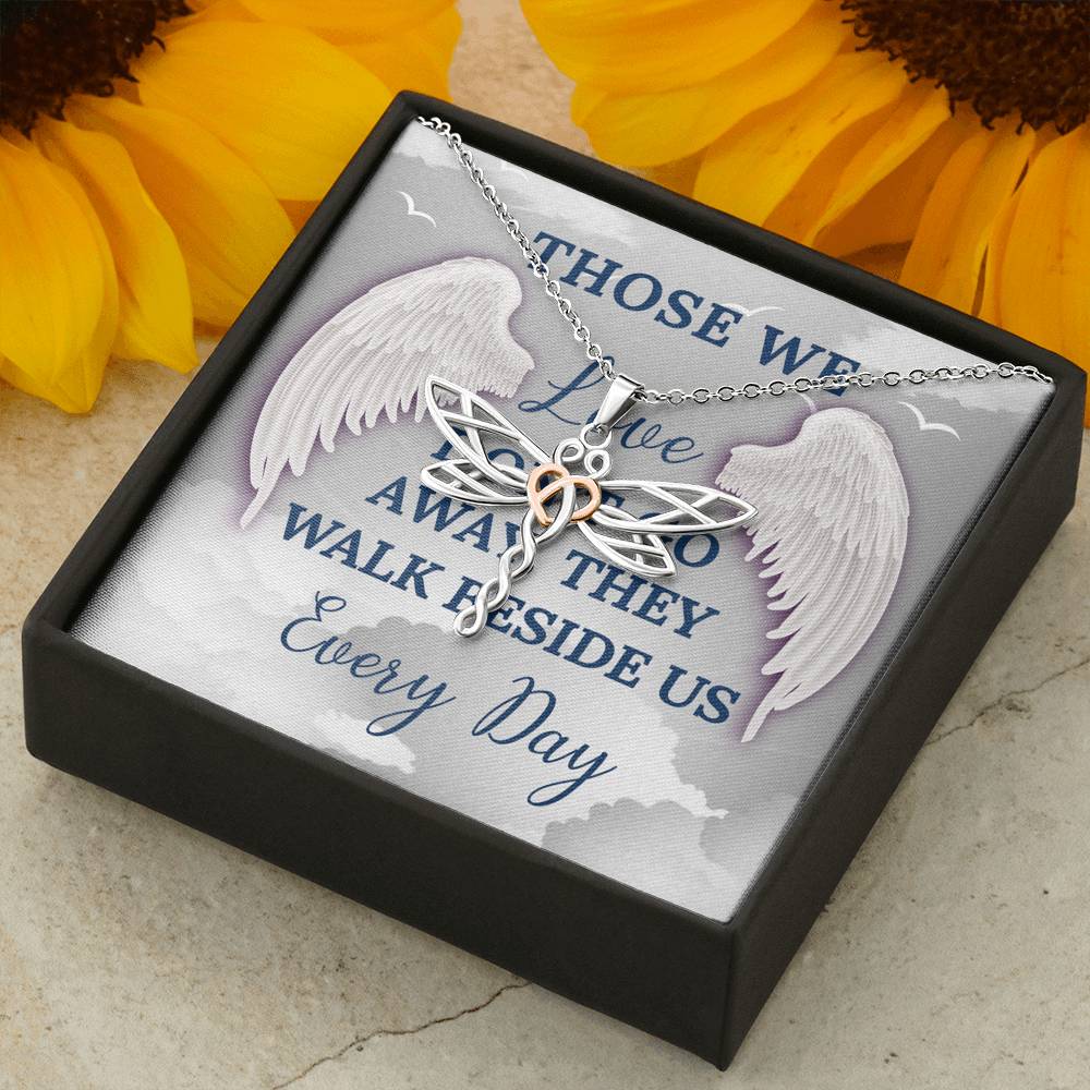 Personalized Memorial Necklace Birth Flower Necklace with Wing Memorial Jewelry Bereavement Gift Wing Memorial Loss of a Loved One Gift