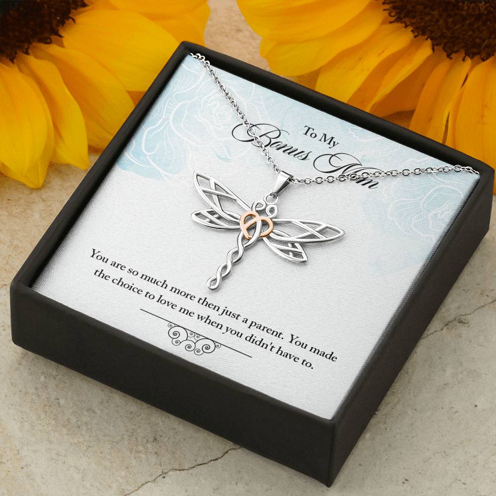 Personalized To My Mom Necklace for Her Birthday Valentines Anniversary Gift to my Mom Dragonfly Silver Necklace for Women with Message Card