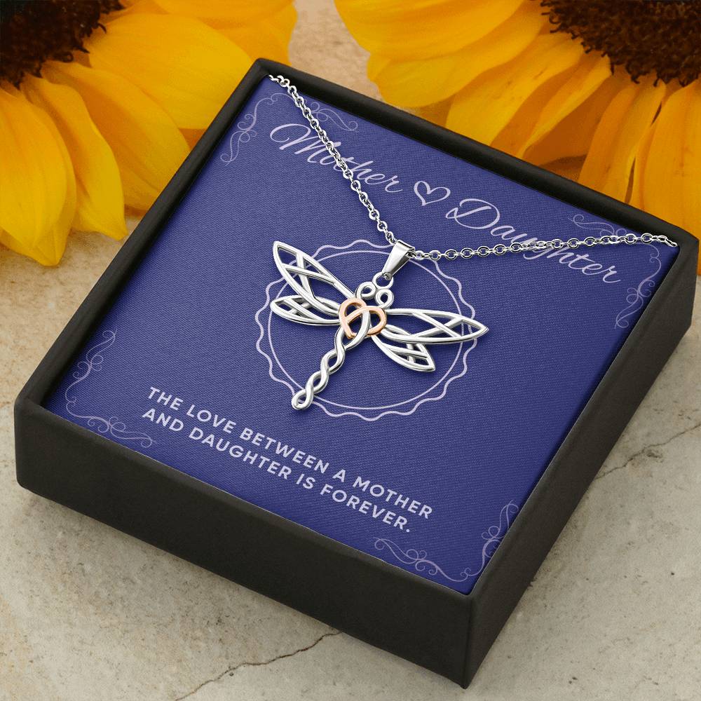 Mother And Daughter Necklace For Daughter Dragonfly Pendant For Her Birthday Graduation Valentines Gift From Mom Women’s Fashion Jewelry