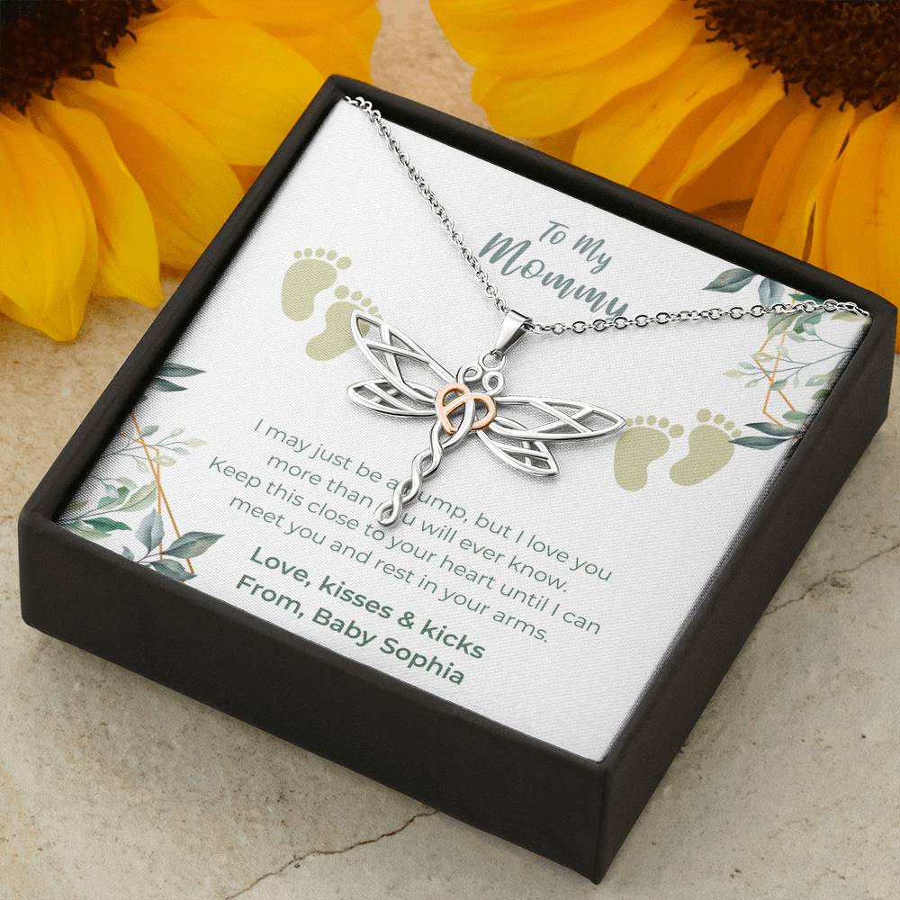 Personalized Mama and Baby Necklace, Mom and Baby Necklace, To My Mommy From Bump Necklace, New Mom Gift, Mother Necklace, Mother's Day Gifts, 1st Mom