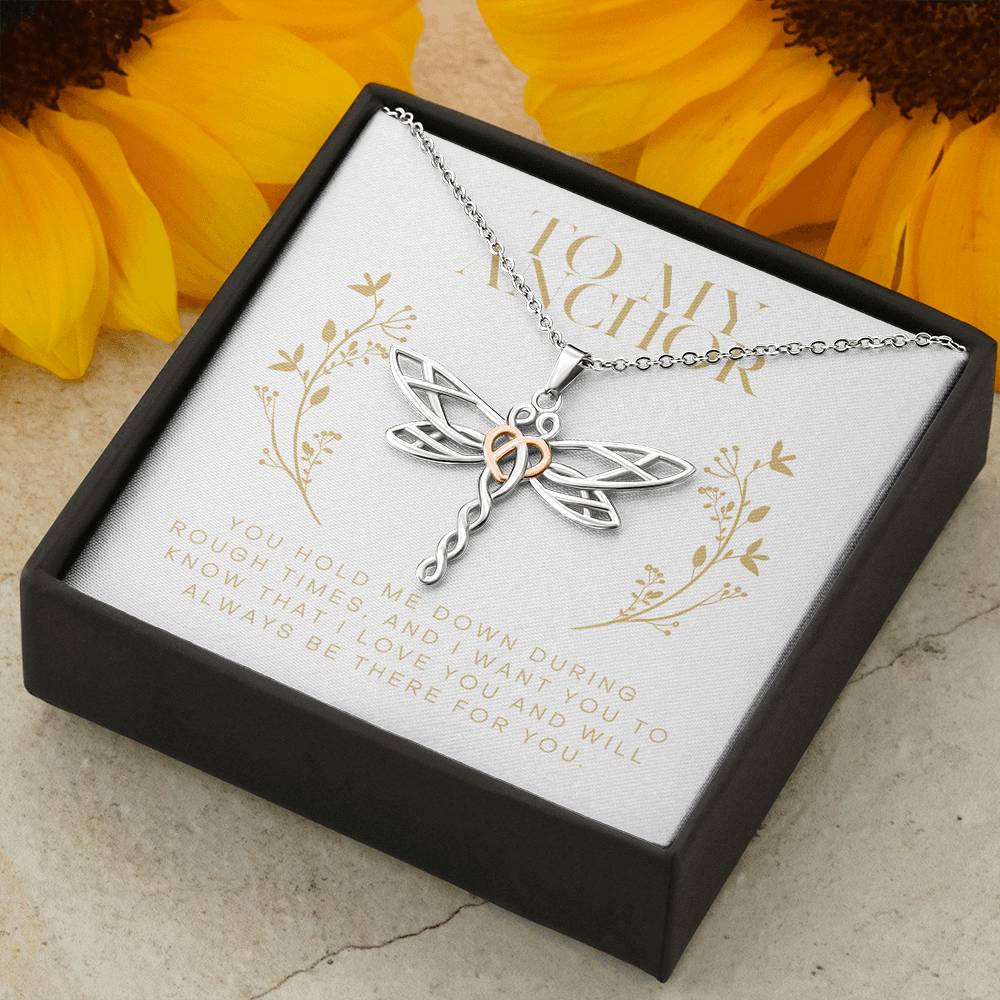 To My Anchor Gift For Women Dragonfly Boho Pendent For Wife On Birthday Wedding Gift