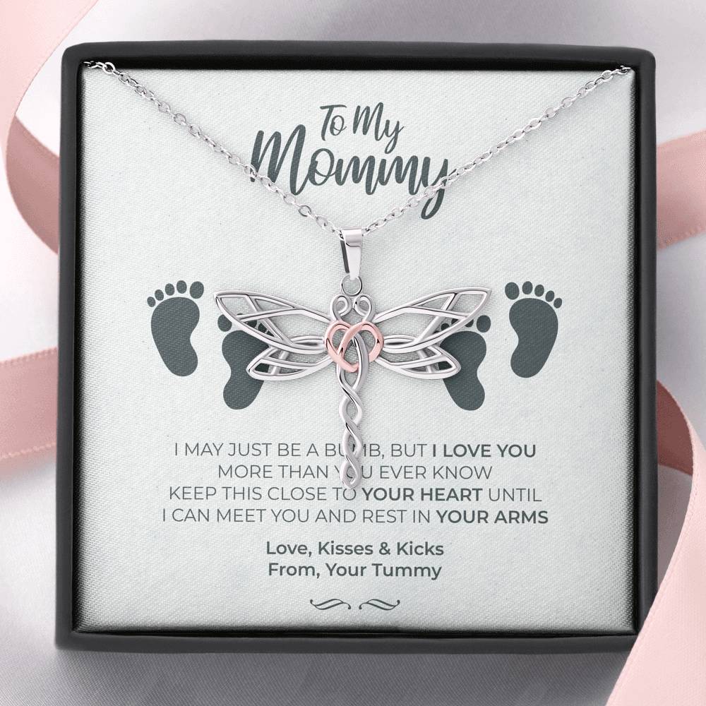 Personalized Gift Mother Necklace for Her Birthday Accessory Gift Dragonfly Dream Necklaces for Women with Message Card