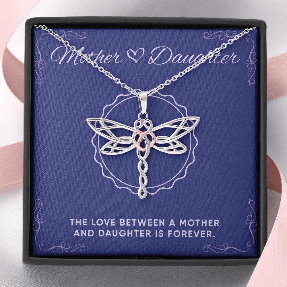 Mother And Daughter Necklace For Daughter Dragonfly Pendant For Her Birthday Graduation Valentines Gift From Mom Women’s Fashion Jewelry