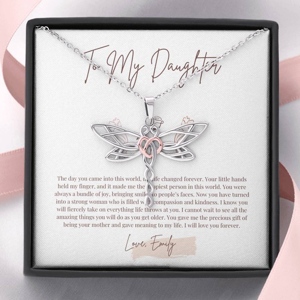 Mother Daughter Gift Necklace, Gift For Daughter From Mom, Birthday Personalized Gift For Her, Graduation Gift for Daughter, Name Necklace