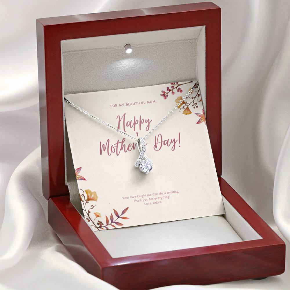 Mom Birthday Card Daughter to Stepmother Necklace Gift, Jewelry for Mom, Foster Mom Gift, Stepmom Gift, First Mothers Day Gift, Other Mother Gift,