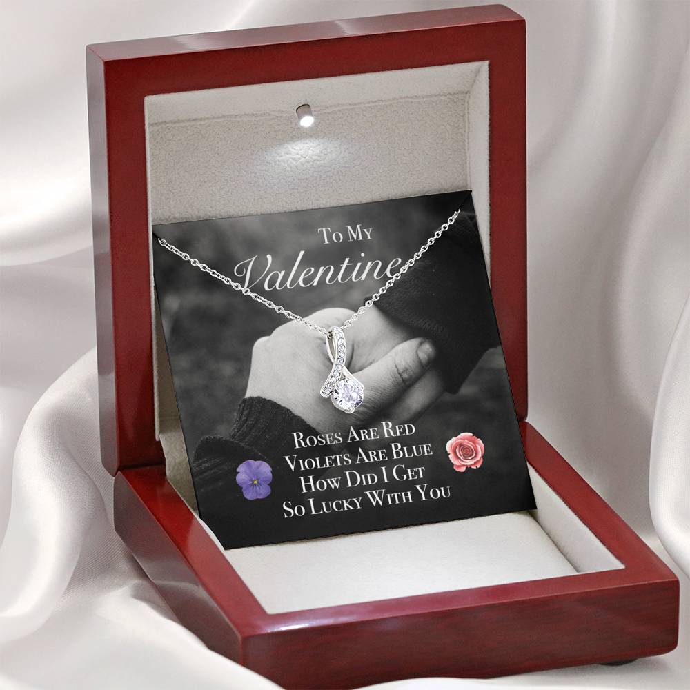 Personalized Necklace To My Wife Girlfriend On Valentine's Day Birthday Wedding Engagement Anniversary Gift With The Message Card