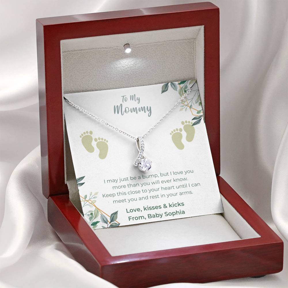 Mama and Baby Necklace, Mom and Baby Necklace, To My Mommy From Bump Necklace, New Mom Gift, Mother Necklace, Mother's Day Gifts, 1st Mom