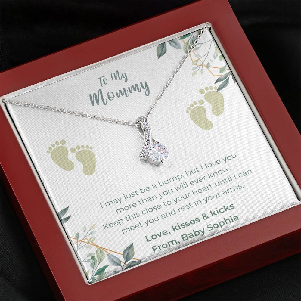Mama and Baby Necklace, Mom and Baby Necklace, To My Mommy From Bump Necklace, New Mom Gift, Mother Necklace, Mother's Day Gifts, 1st Mom
