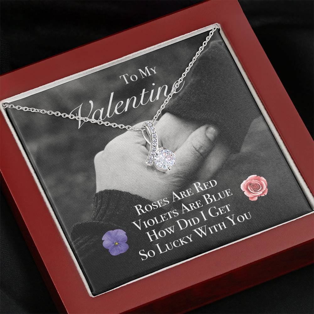 Personalized Necklace To My Wife Girlfriend On Valentine's Day Birthday Wedding Engagement Anniversary Gift With The Message Card