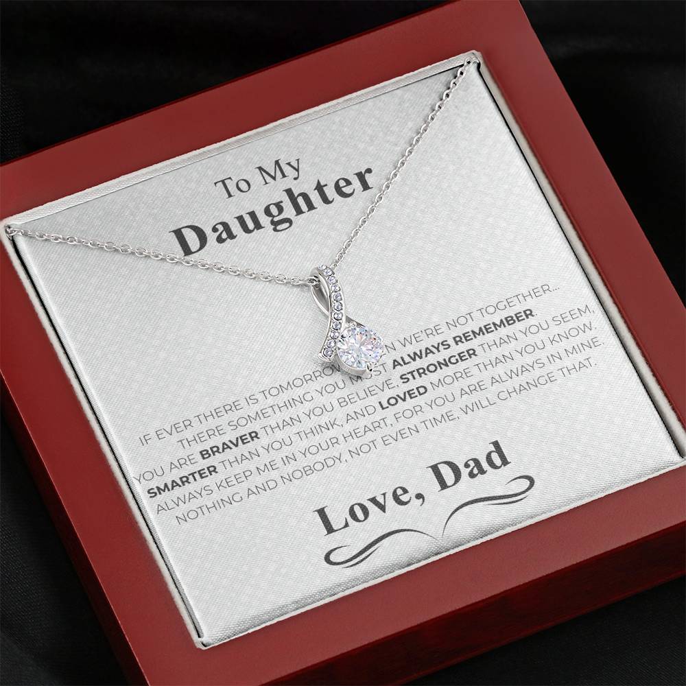 Necklace Gift For Women To My Daughter Step Daughter Graduation Inspirational Engagement Wedding Pendent Gift From Dad With The Message Card