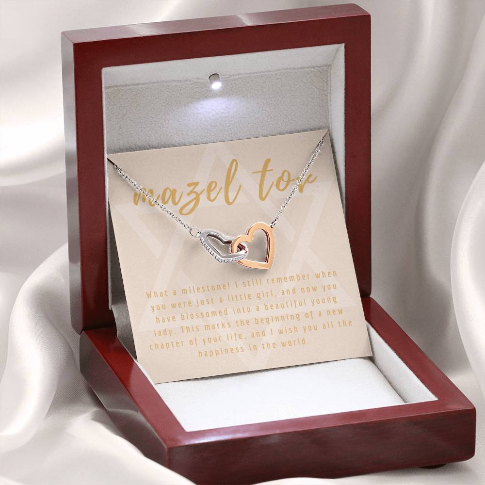 Bat Mitzvah Gift Necklace, Bat Mitzvah Card, Jewish Jewelry, Mazel Tov Gift for Bat Mitzvah