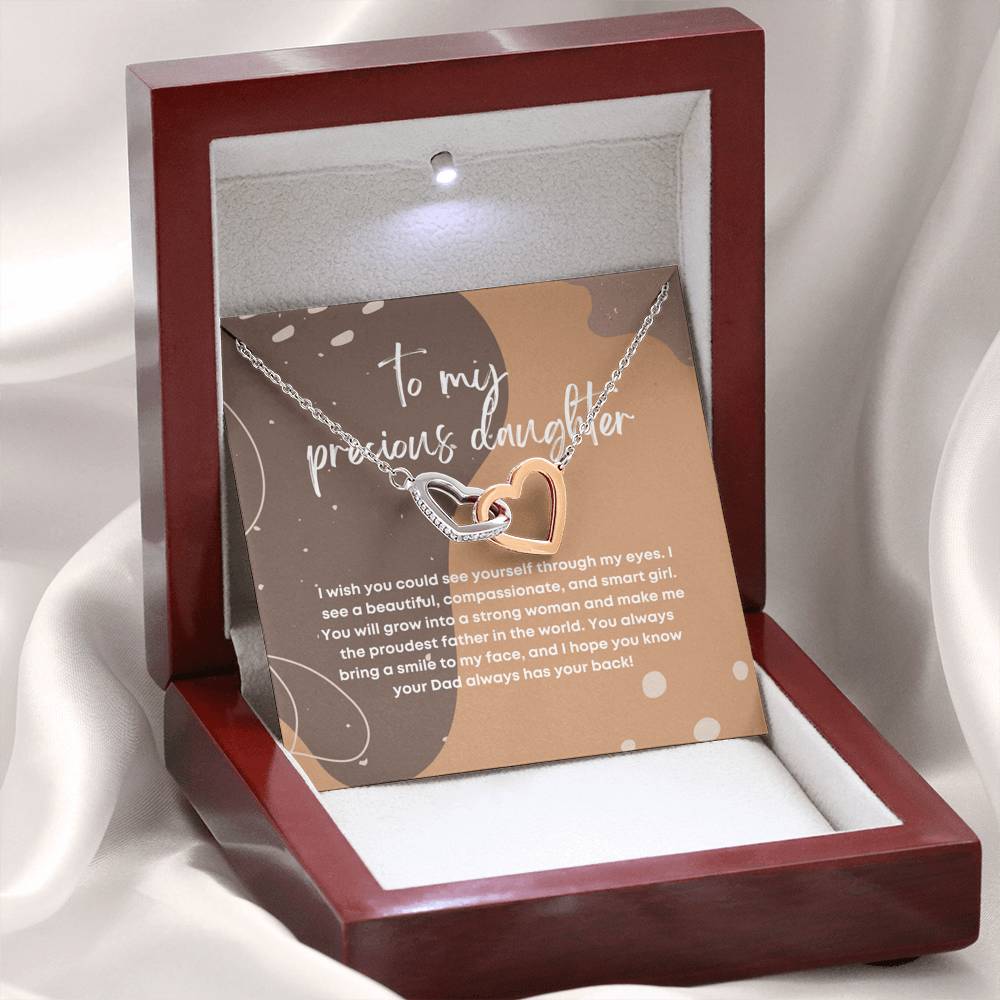 Personalized Gift for Daughter, Heart Necklace From Dad, Best Gift for Daughter from Dad, Birthday Gift