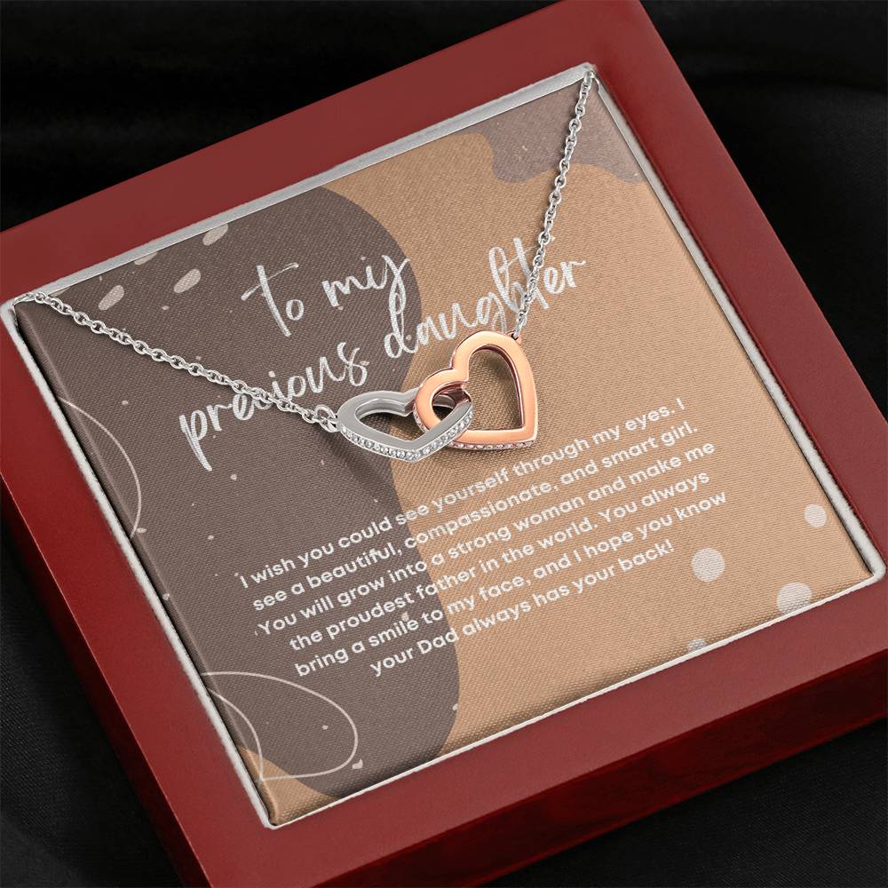 Personalized Gift for Daughter, Heart Necklace From Dad, Best Gift for Daughter from Dad, Birthday Gift