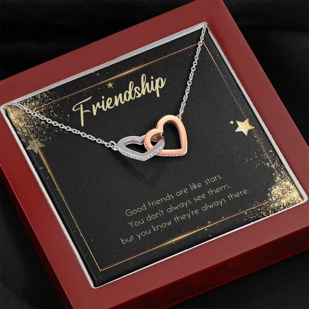 Personalized Gift For Best Friend Interlocked Hearts Friendship Spiritual Pendent