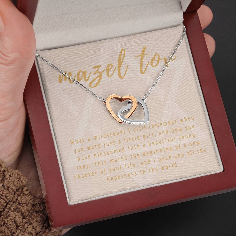 Bat Mitzvah Gift Necklace, Bat Mitzvah Card, Jewish Jewelry, Mazel Tov Gift for Bat Mitzvah