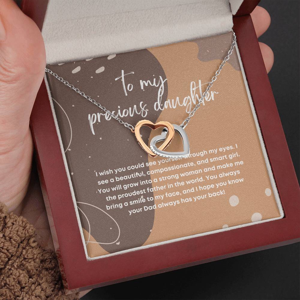Personalized Gift for Daughter, Heart Necklace From Dad, Best Gift for Daughter from Dad, Birthday Gift