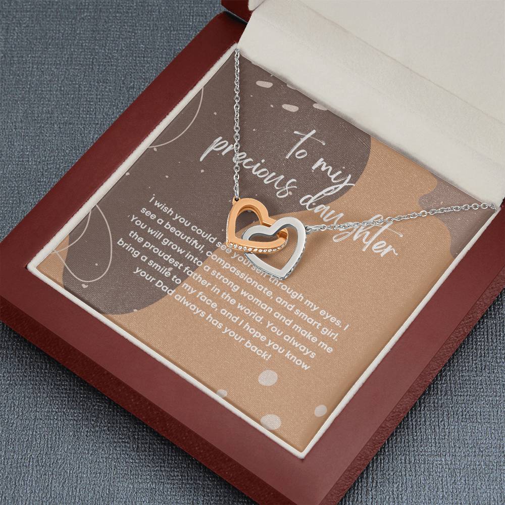Personalized Gift for Daughter, Heart Necklace From Dad, Best Gift for Daughter from Dad, Birthday Gift