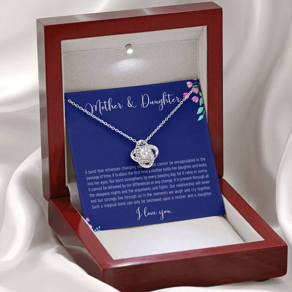Personalized Necklace For Mother Daughter Love Bond Pendent Gift With The Message Card On Birthday Daughter's Day Mother's Day Gift