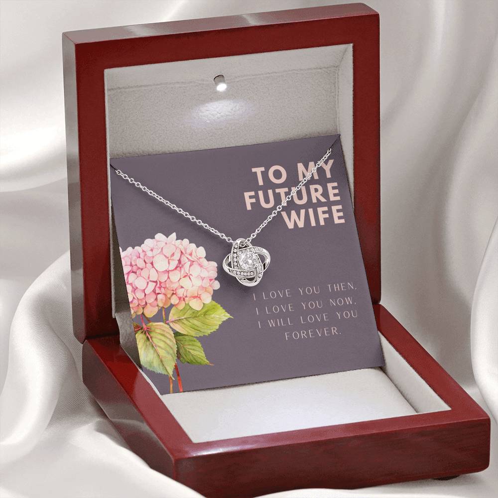 Necklace Gift For Women On Valentine's Day Birthday Engagement Pendent Gift To My Future Wife With The Message Card