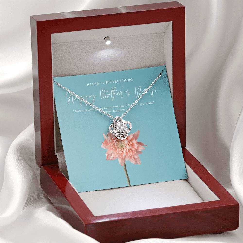 Personalized Necklace For Women Thank You Gift To My Mother Mother In Law Grandma Pendent Gift With The Message Card On Mother's Day
