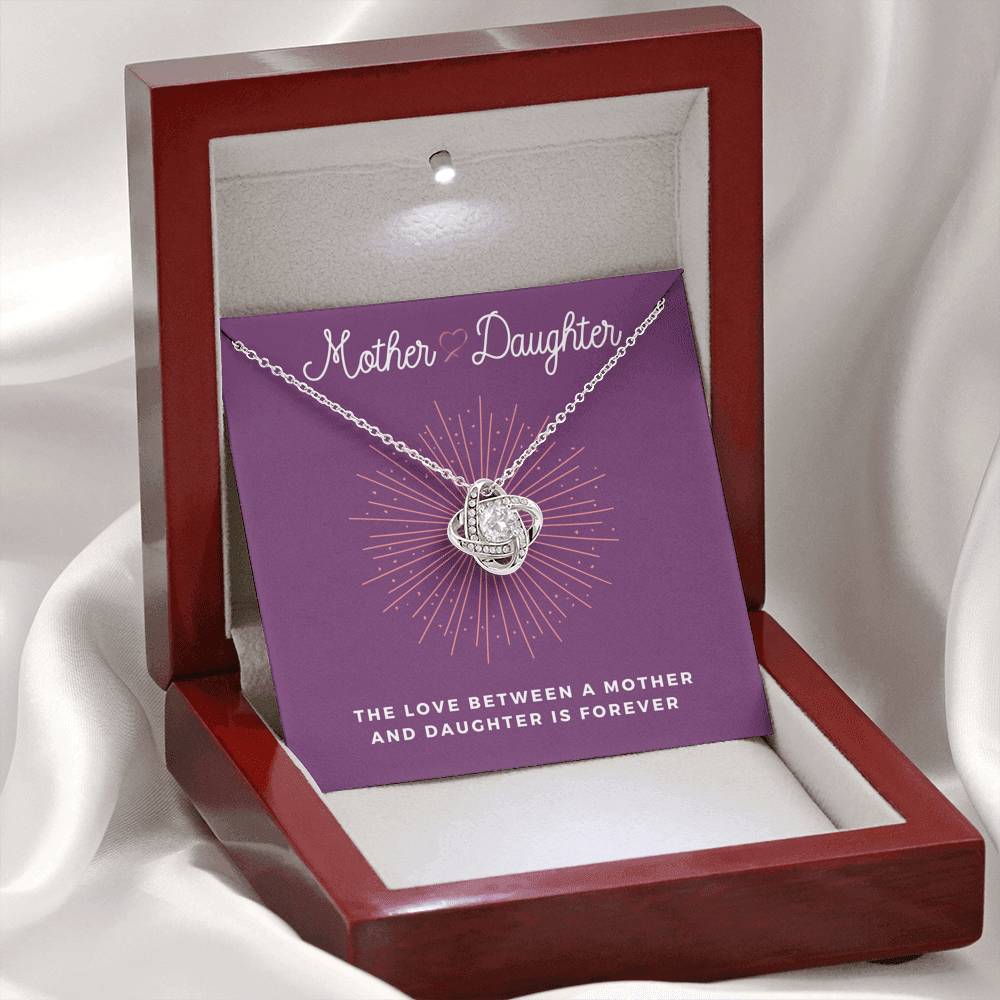 Mother's Day Gift For Mother Love Knot Daughter Pendent Gift On Daughter's Day Birthday Gift From Mom
