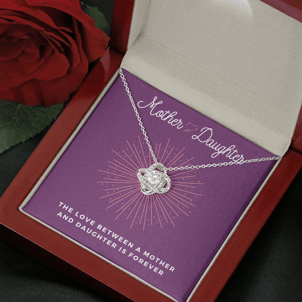 Mother's Day Gift For Mother Love Knot Daughter Pendent Gift On Daughter's Day Birthday Gift From Mom