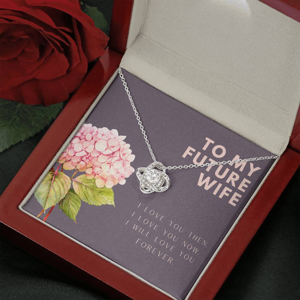 Necklace Gift For Women On Valentine's Day Birthday Engagement Pendent Gift To My Future Wife With The Message Card