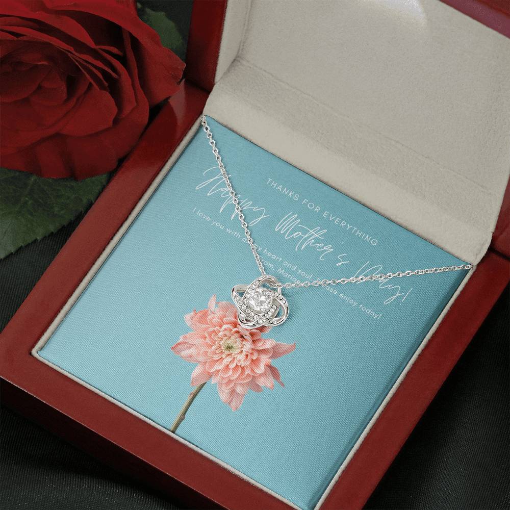 Personalized Necklace For Women Thank You Gift To My Mother Mother In Law Grandma Pendent Gift With The Message Card On Mother's Day