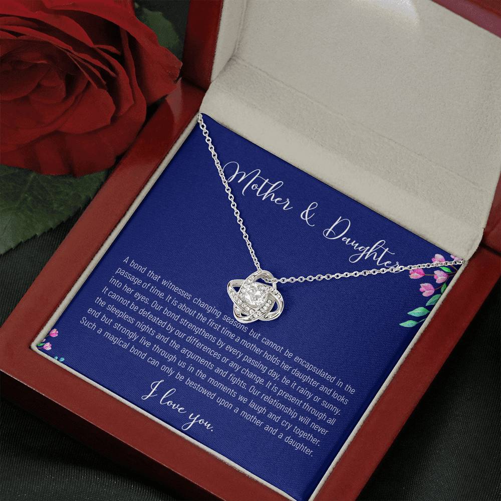 Personalized Necklace For Mother Daughter Love Bond Pendent Gift With The Message Card On Birthday Daughter's Day Mother's Day Gift