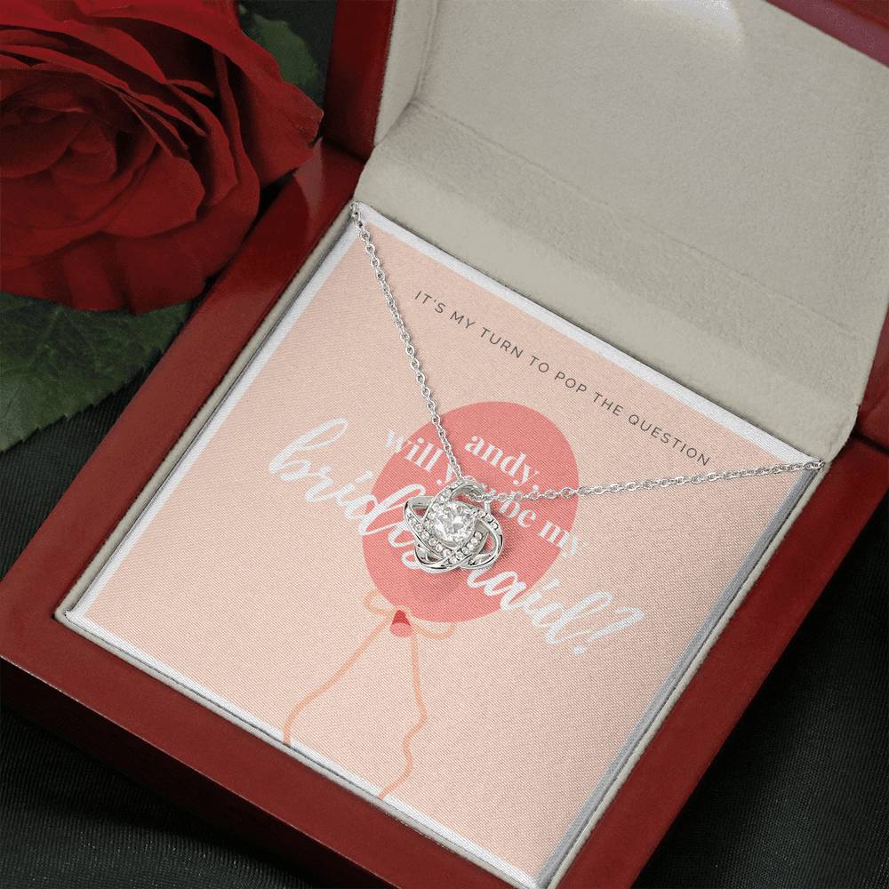 Tie the Knot Jewelry, Bridesmaid Gift Box Proposal, Gift for Bridesmaids, Engagement Gift, Personalized Initial Bridesmaid Gift, Gift for Bridesmaids, Enagement Gift,